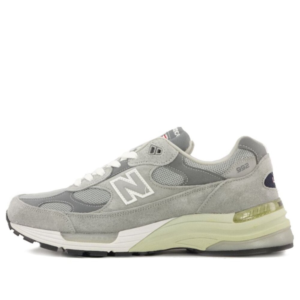 New Balance Grey and Light Green 992 Men's Sneakers